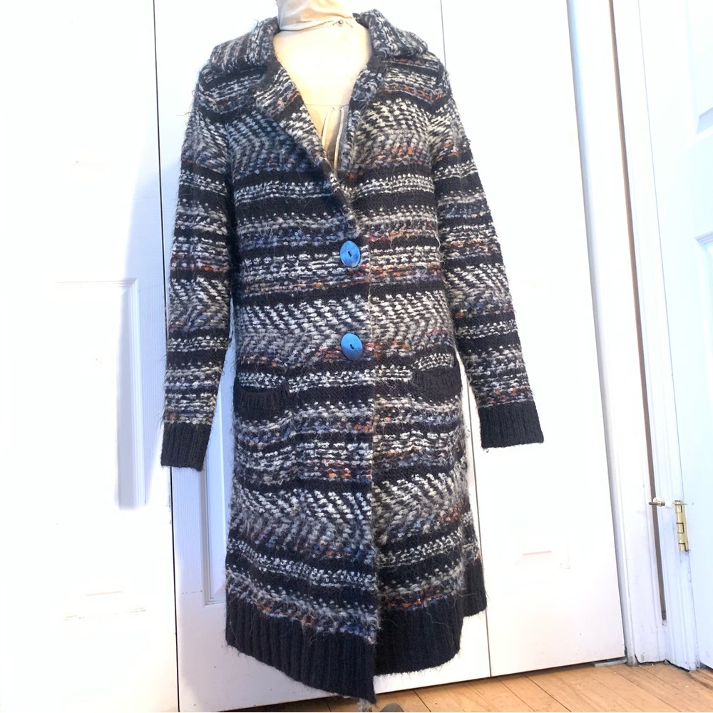 Peruvian Connection Alpaca Knit Cardigan Sweater coat Large